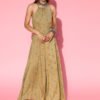 Classy Beige Printed Ethnic Jumpsuit