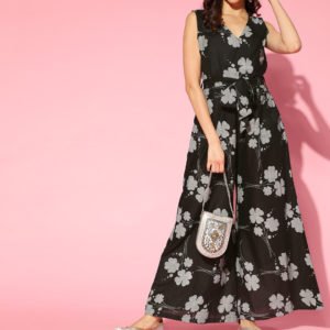 Grey Printed Basic Jumpsuit