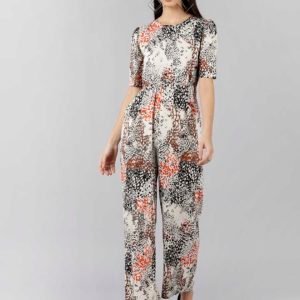White Printed Jumpsuit