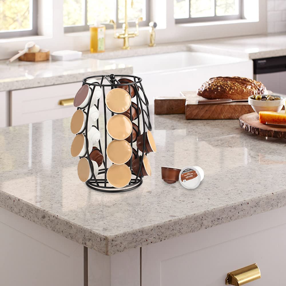 Coffee Pod Holder Carousel Storage,K Cup Holder Compatible with 20 Pods,Coffee Pod Storage for Office and Kitchen Organization - Image 4