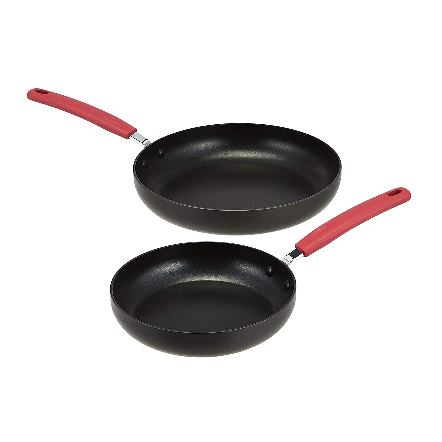 Basics Hard Anodized Non-Stick 12-Piece Cookware Set, Red - Pots, Pans and Utensils - Image 3