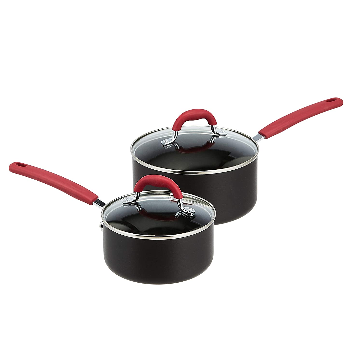 Basics Hard Anodized Non-Stick 12-Piece Cookware Set, Red - Pots, Pans and Utensils - Image 7