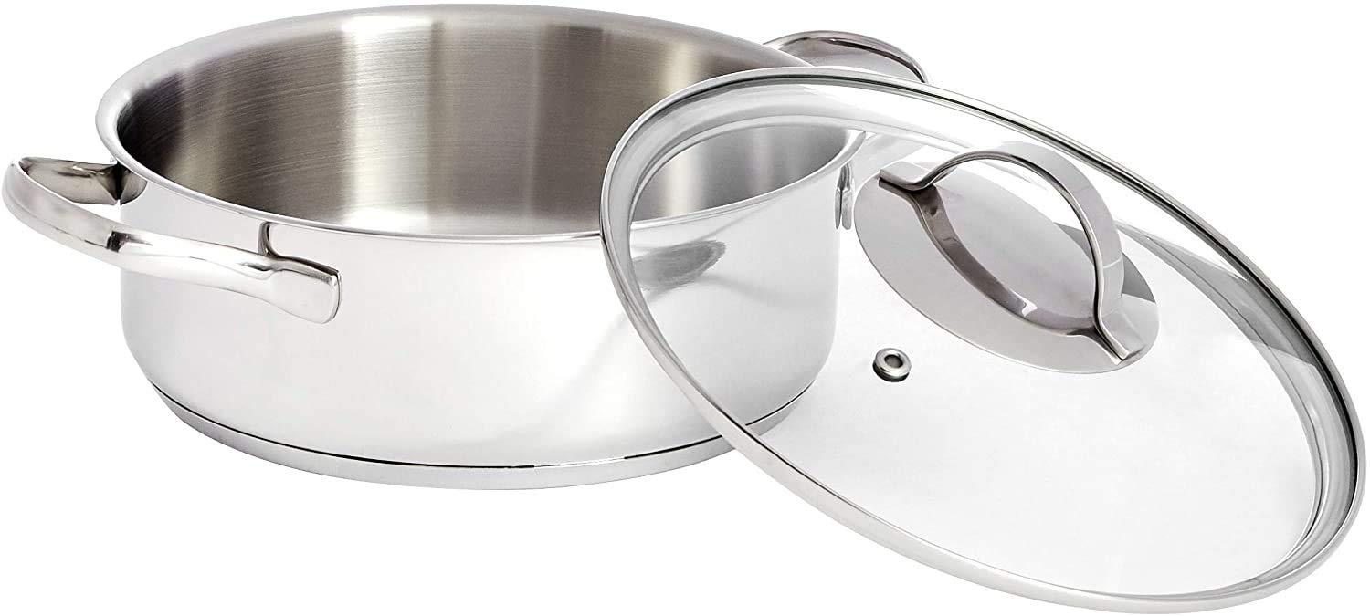 Basics 9-Piece Stainless Steel Induction Cookware Set - Pot with Lids, Saucepan and Casserole - Image 3