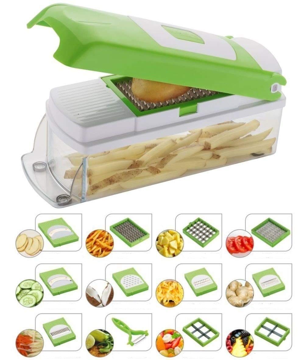 Kitchendesigner Multi-Purpose Vegetable and Fruit Chopper, Fruit Grater, Slicer Dicer, Chipper, Peeler | Hand Chopper, Cutter | Kitchen Accessories