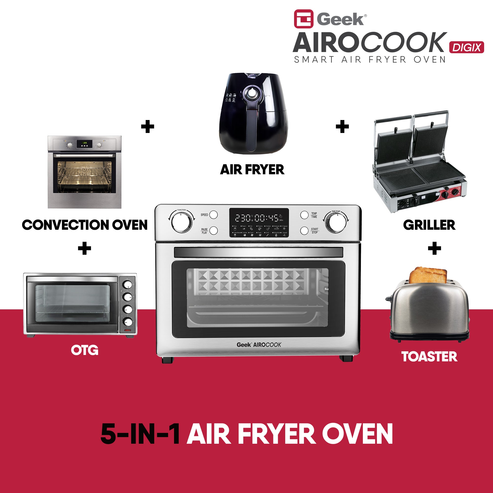 AiroCook Digix 30L Air Fryer Oven - Image 4